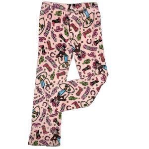 Betty Boop Western Rodeo Howdy Pajama Pants Lounge Coquette Pink Sleepwear S